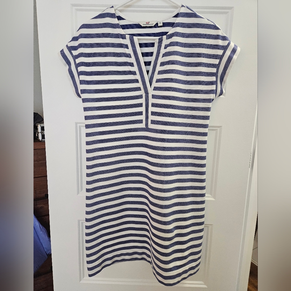 Vineyard Vines Navy and White Striped Mini Dress